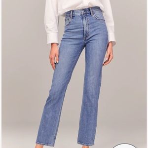 Brand new size 25 Abercrombie ultra high rise ankle straight jean